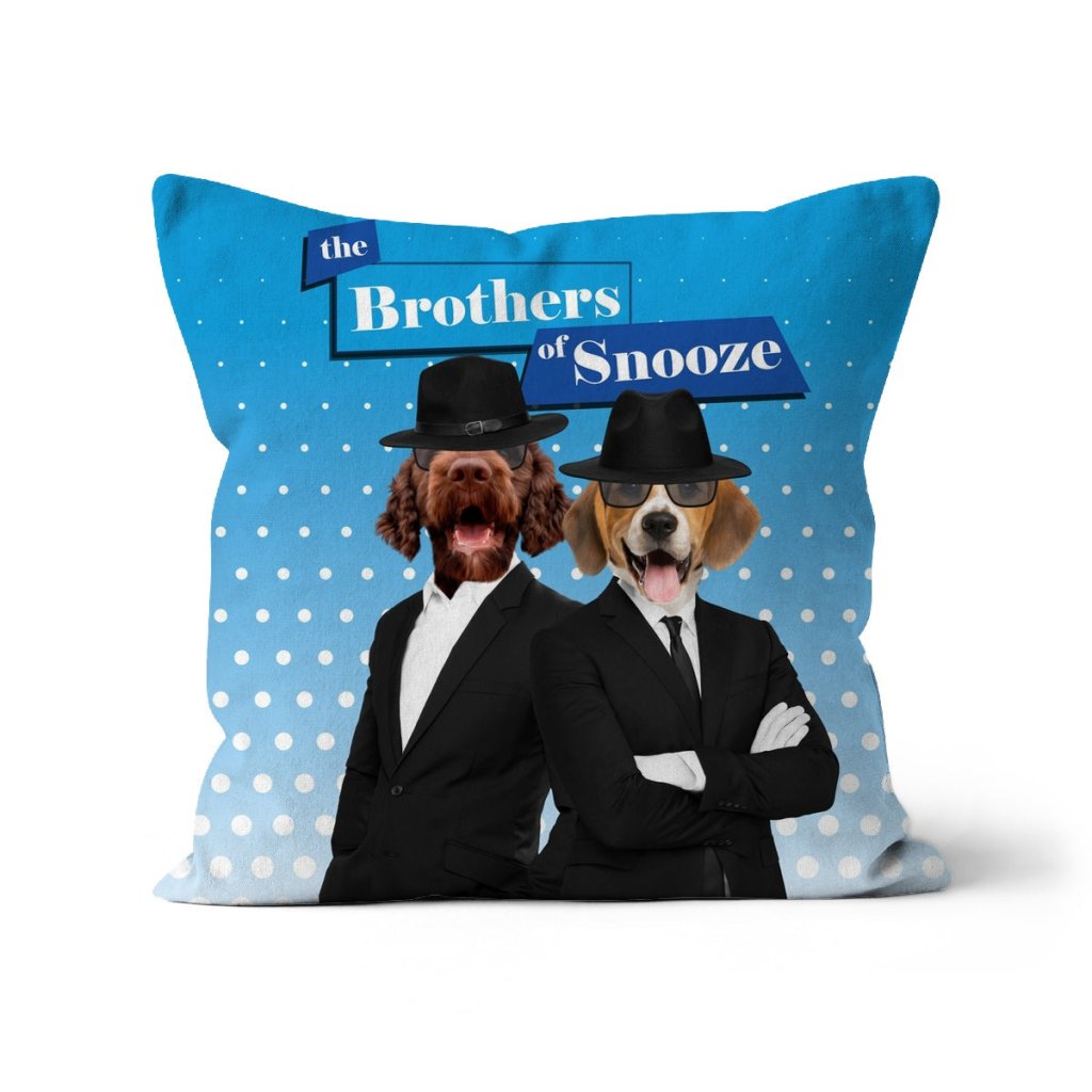 The Blues Brothers: Custom Pet Pillow - Paw & Glory - Dog Portraits - Pet Portraits