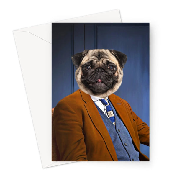 Flashy Businessman Custom Pet Greeting Card | Personalised Pet Gift | Paw & Glory