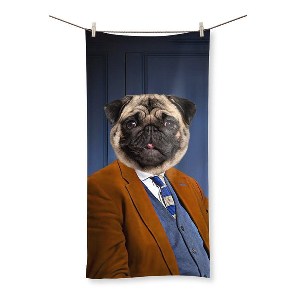 Flashy Businessman Custom Pet Towel | Custom Pet Portrait | Paw & Glory