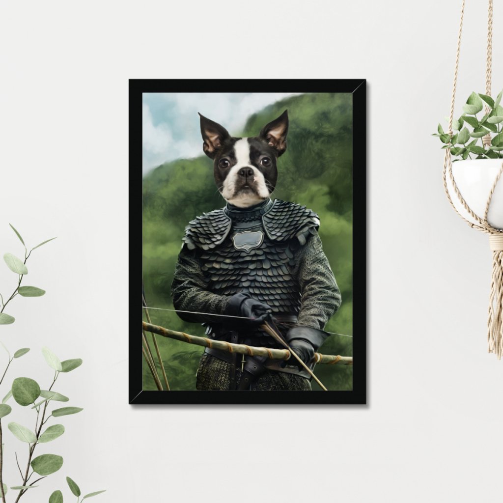 Medieval Archer Custom Pet Portrait | Paw & Glory
