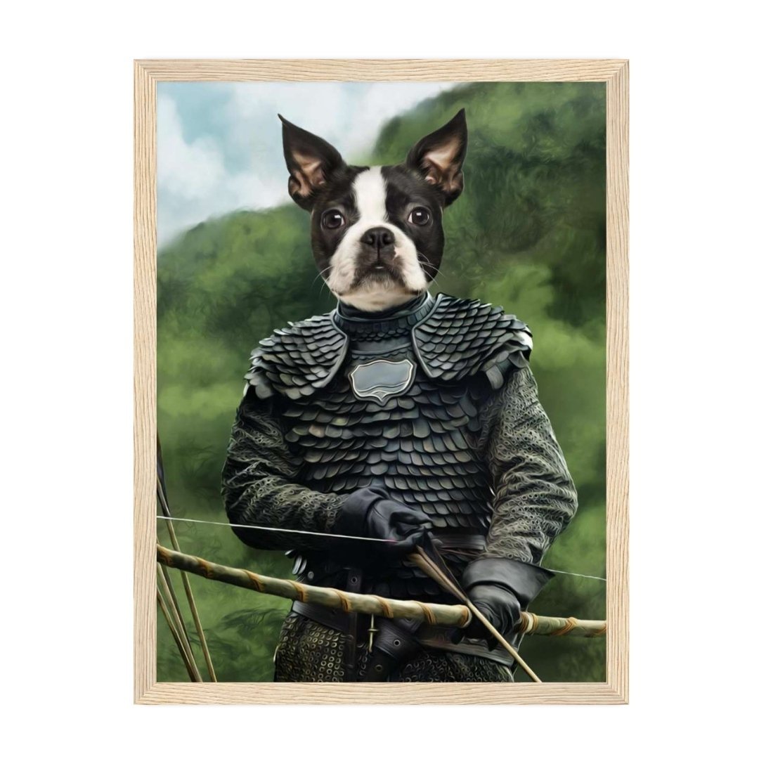Medieval Archer Custom Pet Portrait | Paw & Glory