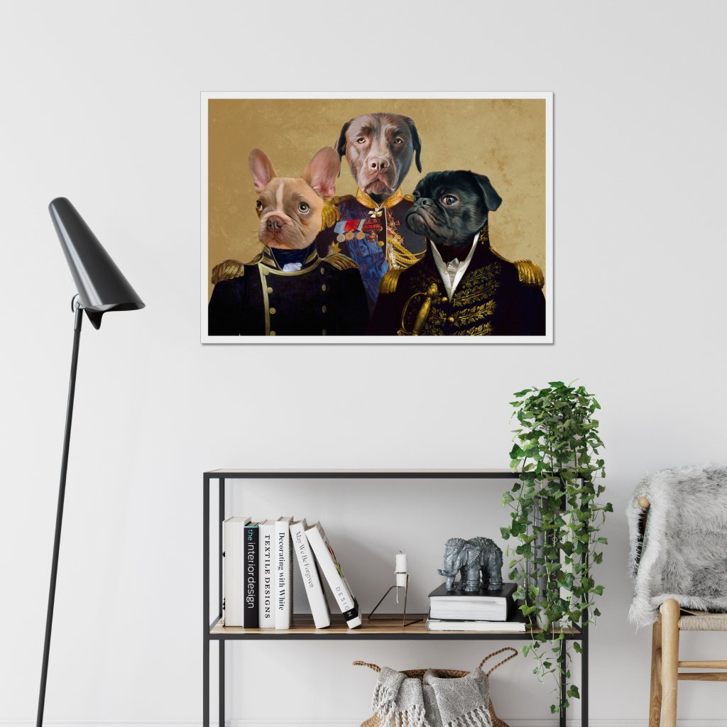 The Brigade: Custom Pet Portrait - Paw & Glory - Dog Portraits - Pet Portraits