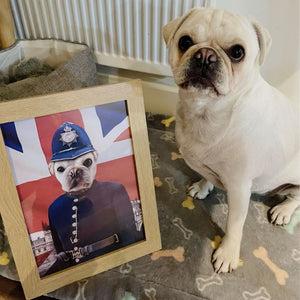 The British Police Officer: Custom Pet Poster - Paw & Glory - Dog Portraits - Pet Portraits
