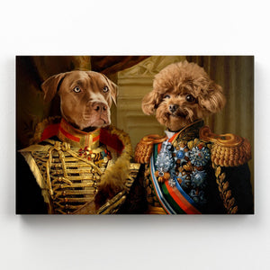 The Brothers In Arms: Custom Pet Canvas - Paw & Glory - Dog Portraits - Pet Portraits
