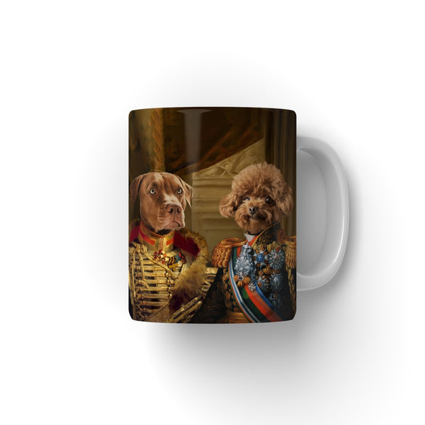 The Brothers In Arms: Custom Pet Coffee Mug | royal pet portrait | Paw & Glory