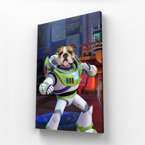 The Buzz (Toy Story Inspired): Custom Pet Canvas - Paw & Glory - Dog Portraits - Pet Portraits