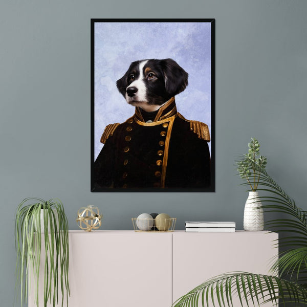 The Captain: Custom Pet Portrait | framed pet portrait | Paw & Glory