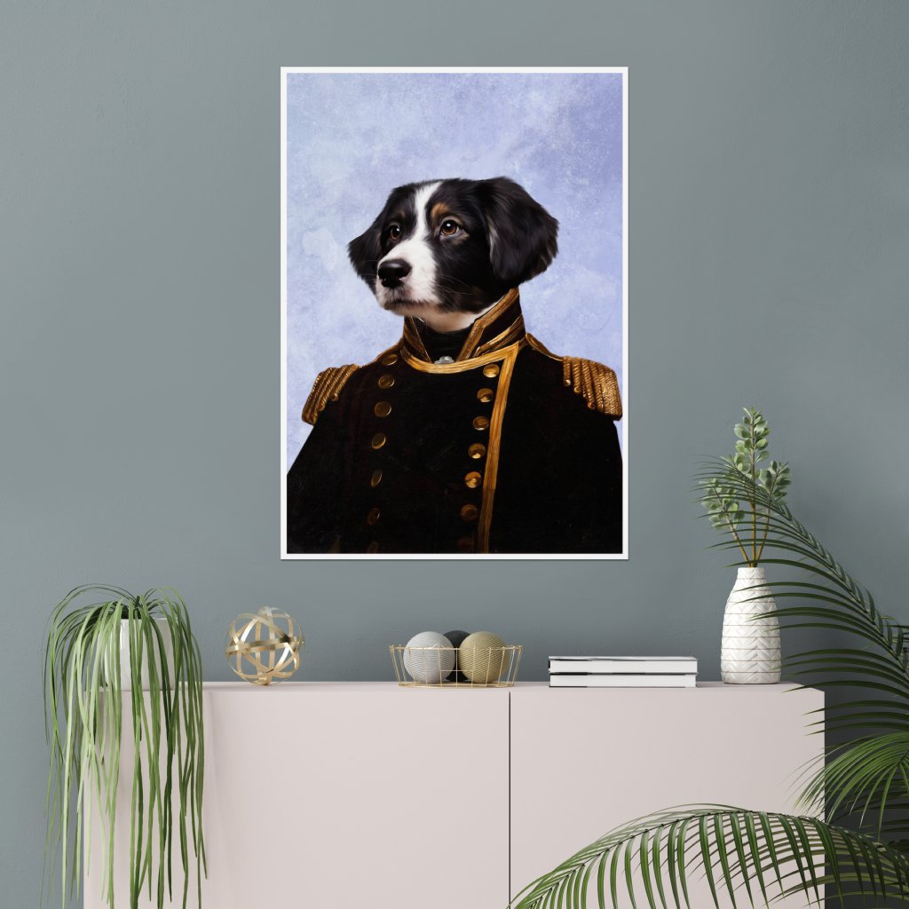 The Captain: Custom Pet Poster - Paw & Glory - Dog Portraits - Pet Portraits