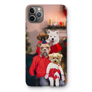 The Christmas Family: Custom 4 Pet Phone Case - Paw & Glory - Dog Portraits - Pet Portraits