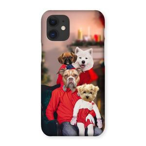 The Christmas Family: Custom 4 Pet Phone Case - Paw & Glory - Dog Portraits - Pet Portraits