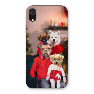 The Christmas Family: Custom 4 Pet Phone Case - Paw & Glory - Dog Portraits - Pet Portraits