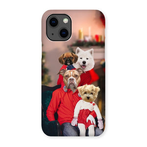 The Christmas Family: Custom 4 Pet Phone Case - Paw & Glory - Dog Portraits - Pet Portraits