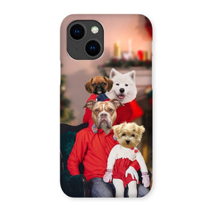 The Christmas Family: Custom 4 Pet Phone Case - Paw & Glory - Dog Portraits - Pet Portraits