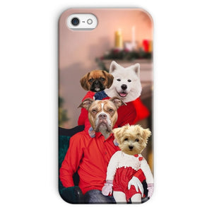 The Christmas Family: Custom 4 Pet Phone Case - Paw & Glory - Dog Portraits - Pet Portraits