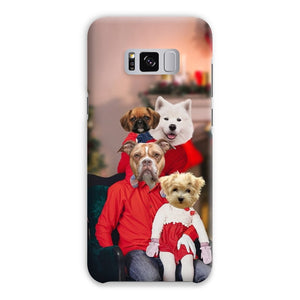 The Christmas Family: Custom 4 Pet Phone Case - Paw & Glory - Dog Portraits - Pet Portraits
