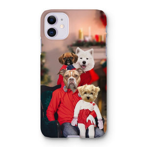 The Christmas Family: Custom 4 Pet Phone Case - Paw & Glory - Dog Portraits - Pet Portraits
