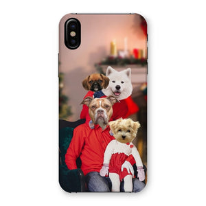 The Christmas Family: Custom 4 Pet Phone Case - Paw & Glory - Dog Portraits - Pet Portraits