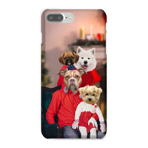 The Christmas Family: Custom 4 Pet Phone Case - Paw & Glory - Dog Portraits - Pet Portraits