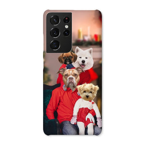 The Christmas Family: Custom 4 Pet Phone Case - Paw & Glory - Dog Portraits - Pet Portraits