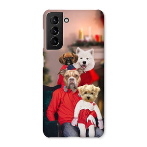 The Christmas Family: Custom 4 Pet Phone Case - Paw & Glory - Dog Portraits - Pet Portraits