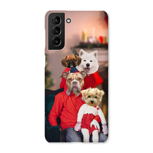 The Christmas Family: Custom 4 Pet Phone Case - Paw & Glory - Dog Portraits - Pet Portraits