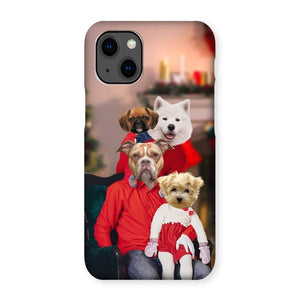 The Christmas Family: Custom 4 Pet Phone Case - Paw & Glory - Dog Portraits - Pet Portraits
