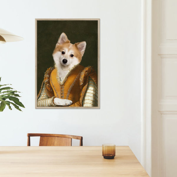 The Classy Lady: Custom Pet Portrait | framed pet portrait | Paw & Glory