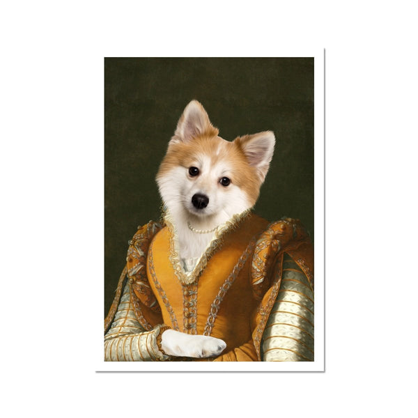 The Classy Lady: Custom Pet Poster | royal pet portrait | Paw & Glory