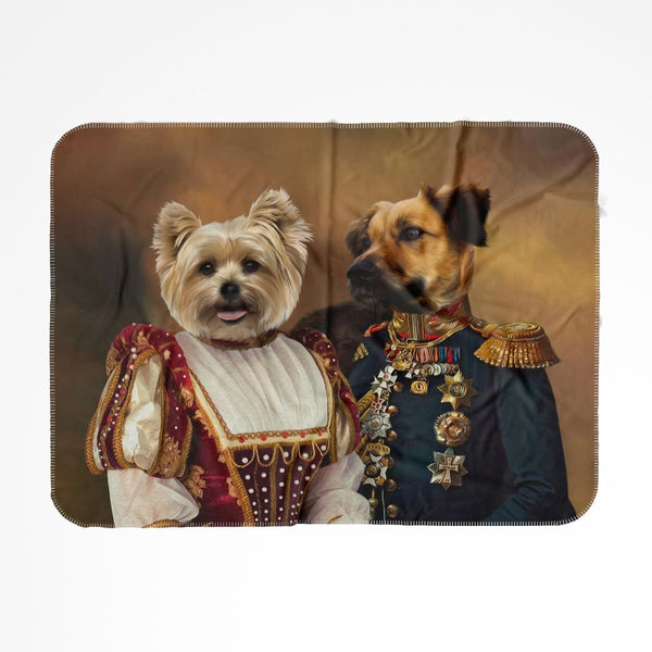 The Classy Pair: Custom Pet Blanket | royal pet portrait | Paw & Glory