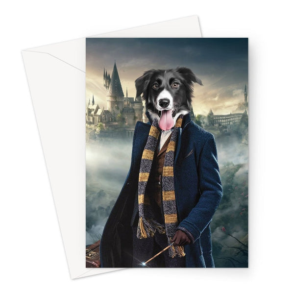 Clever Wizard Custom Pet Greeting Card | Personalised Pet Gift | Paw & Glory