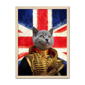 The Colonel British Flag Edition: Custom Pet Portrait - Paw & Glory - Dog Portraits - Pet Portraits
