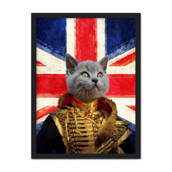 The Colonel British Flag Edition: Custom Pet Portrait | framed pet portrait | Paw & Glory