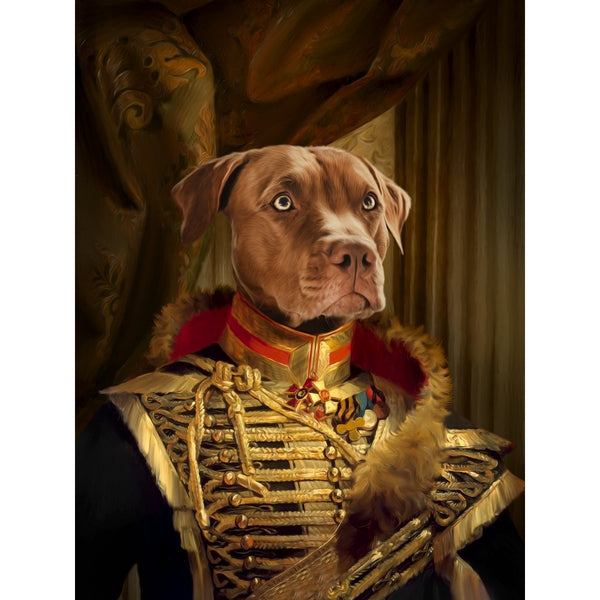 The Colonel: Custom Digital Download Pet Portrait | royal pet portrait | Paw & Glory