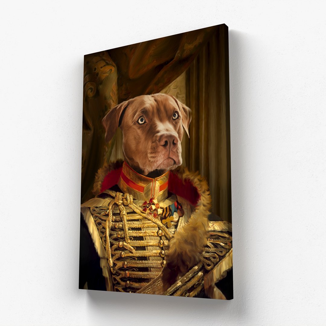 The Colonel: Custom Pet Canvas - Paw & Glory - Dog Portraits - Pet Portraits