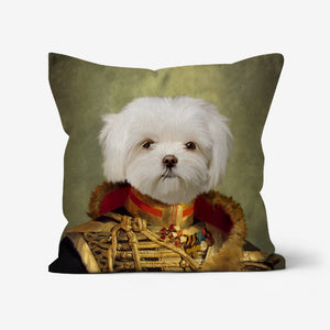 The Colonel: Custom Pet Pillow - Paw & Glory - Dog Portraits - Pet Portraits
