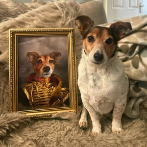 The Colonel: Custom Pet Portrait - Paw & Glory - Dog Portraits - Pet Portraits