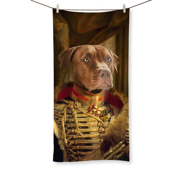 The Colonel: Custom Pet Towel | royal pet portrait | Paw & Glory