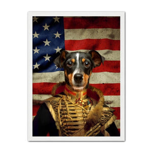 The Colonel USA Flag Edition: Custom Pet Portrait - Paw & Glory - Dog Portraits - Pet Portraits