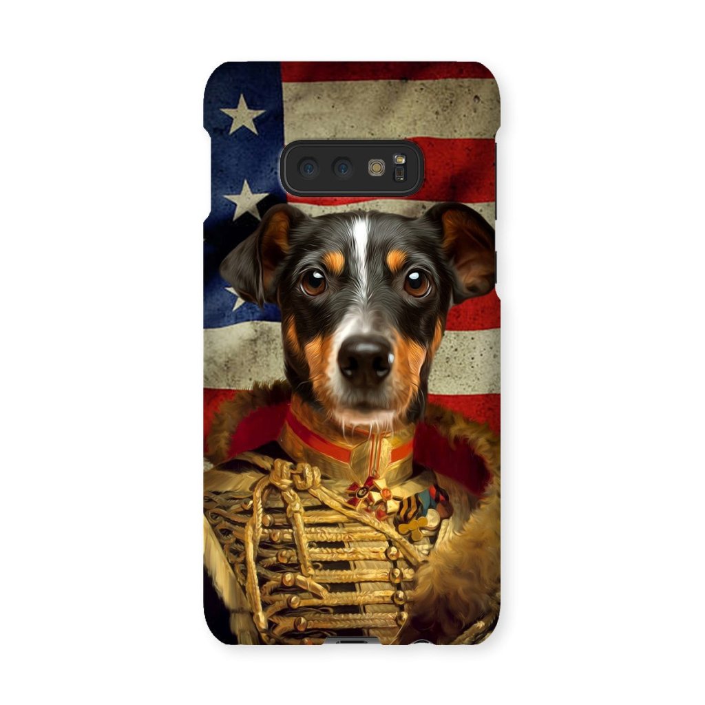 The Colonel USA Flag Edition: Custom Pet Snap Phone Case - Paw & Glory - Dog Portraits - Pet Portraits
