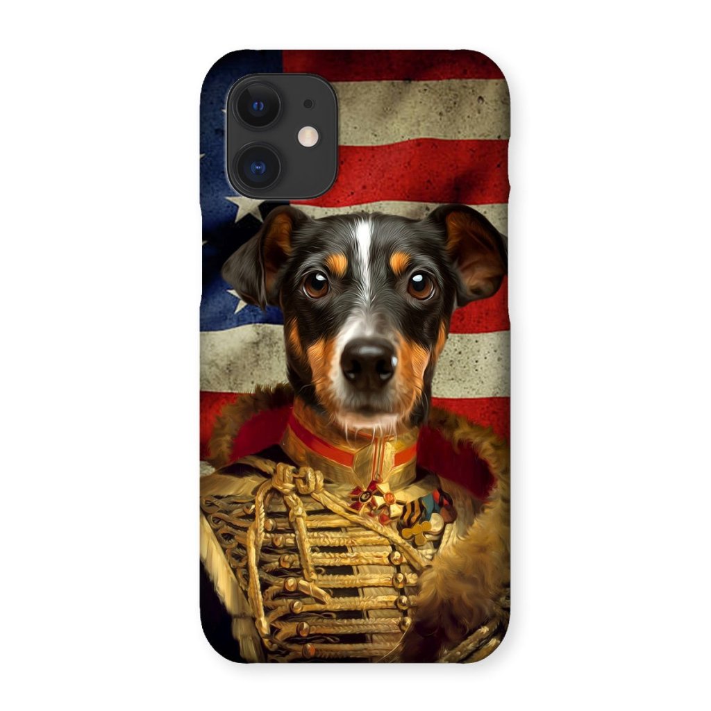 The Colonel USA Flag Edition: Custom Pet Snap Phone Case - Paw & Glory - Dog Portraits - Pet Portraits