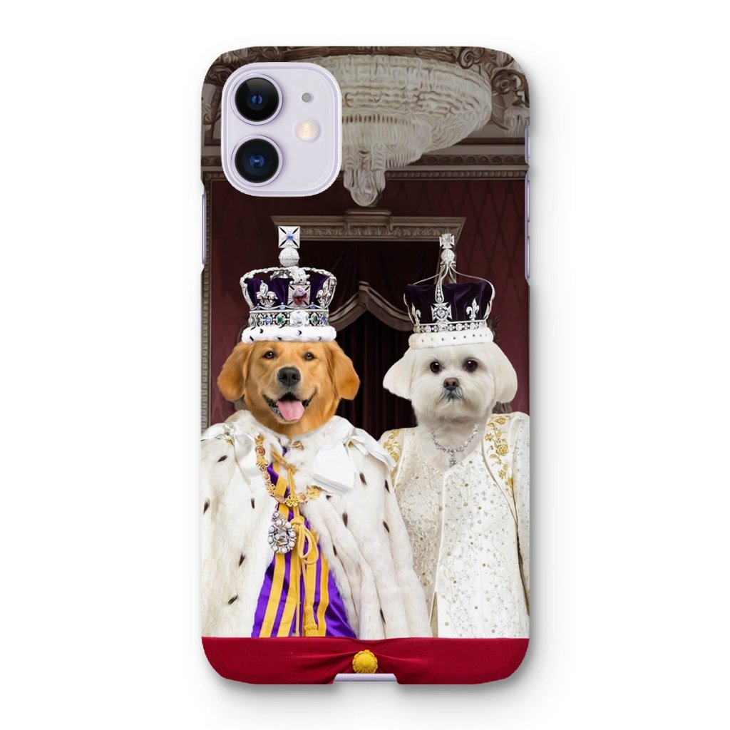 The Coronation Couple: Custom Pet Phone Case - Paw & Glory - Dog Portraits - Pet Portraits