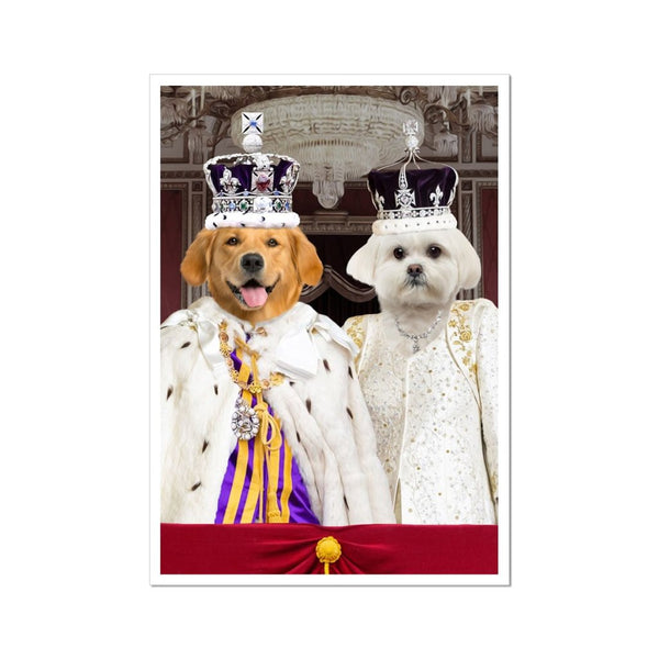 The Coronation Couple: Custom Pet Poster | royal pet portrait | Paw & Glory