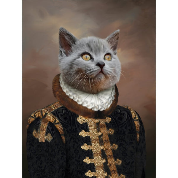 The Count: Custom Digital Download Pet Portrait | royal pet portrait | Paw & Glory
