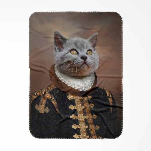 The Count: Custom Pet Blanket | royal pet portrait | Paw & Glory