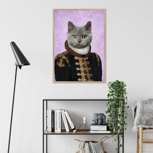 The Count: Custom Pet Portrait - Paw & Glory - Dog Portraits - Pet Portraits