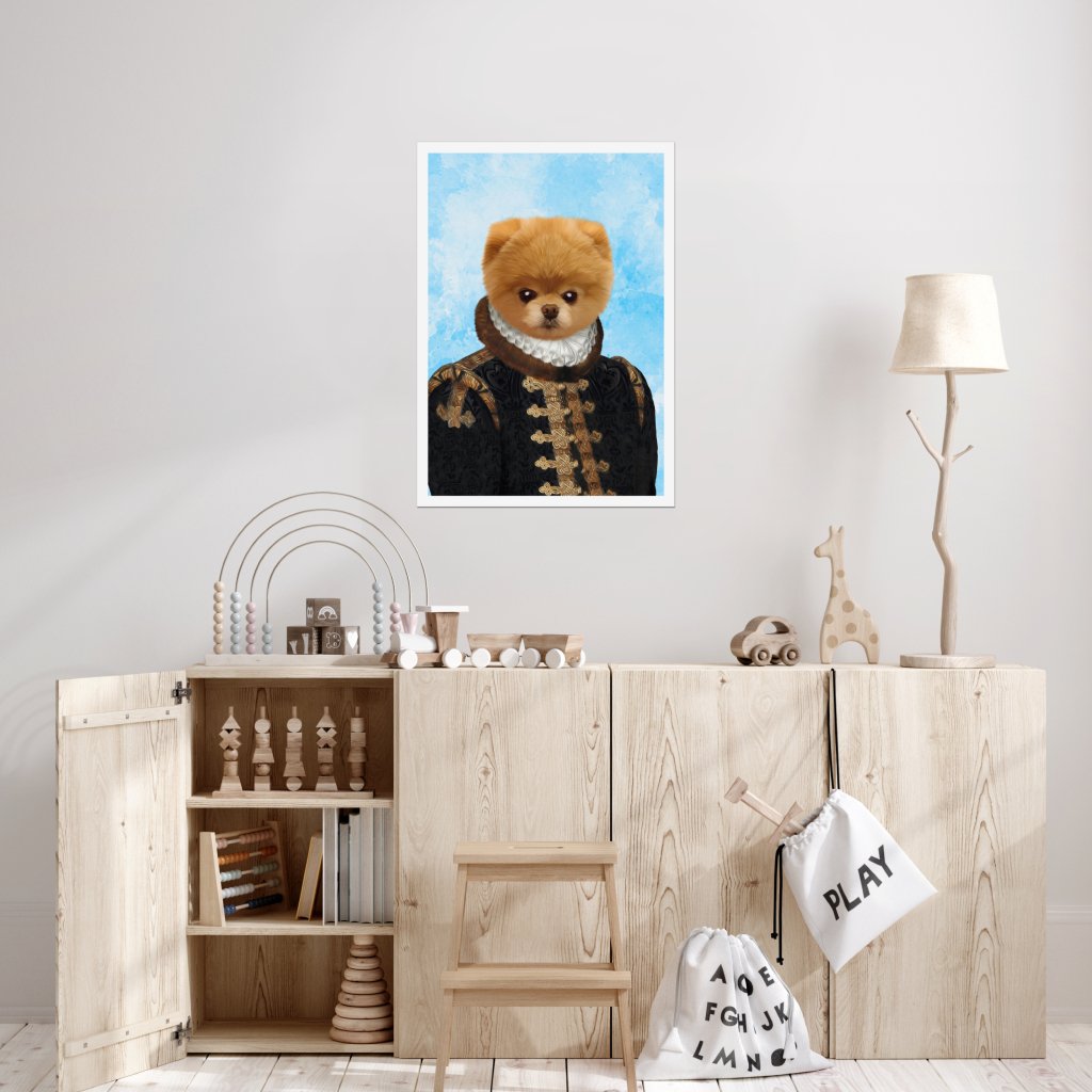 The Count: Custom Pet Poster - Paw & Glory - Dog Portraits - Pet Portraits