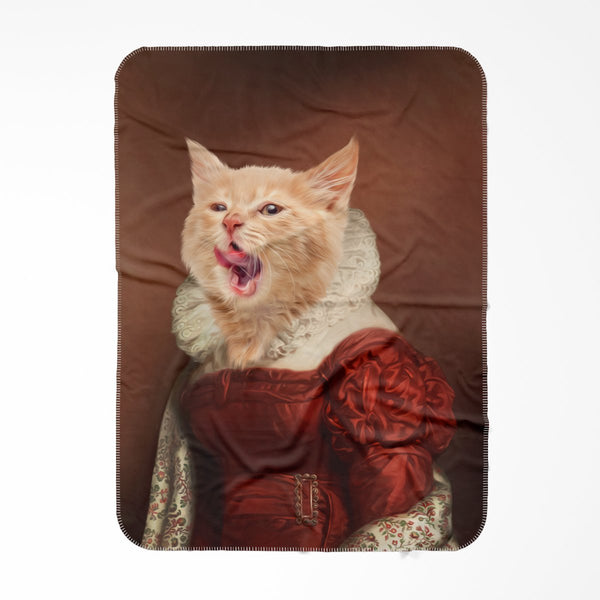 The Countryside Girl: Custom Pet Blanket | royal pet portrait | Paw & Glory