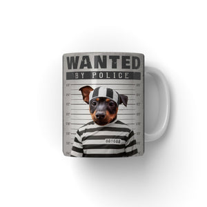 The Criminal: Custom Pet Coffee Mug - Paw & Glory - Dog Portraits - Pet Portraits