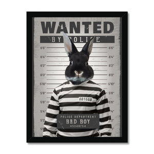 The Criminal: Custom Pet Portrait - Paw & Glory - Dog Portraits - Pet Portraits