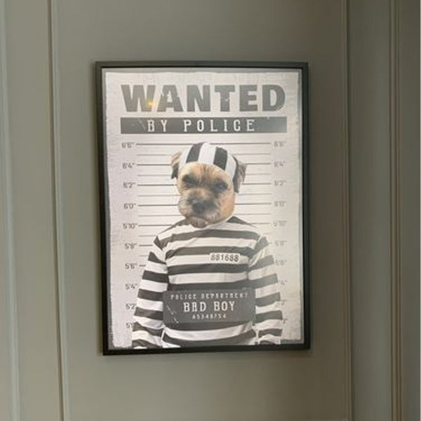 The Criminal Custom Pet Portrait | Custom Pet Portrait | Paw & Glory